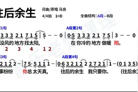 《往后余生》看谱就会唱。本周五六日，中午1点直播间完整学唱视频封面
