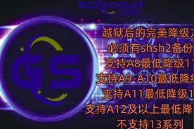 支持iphone6及以上所有可以越狱的苹果手机和ipad 完美降级教程