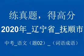【中考成语大会】2020年_辽宁省_抚顺市_中考_语文（题02）讲解版