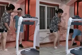 妈妈送孩子跑步机当做礼物，孩子摘下眼罩那一刻哭了：喜极而泣？视频封面