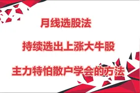 A股：月线选股法，轻松抓大牛股，买在起飞前，躺赚主升浪视频封面