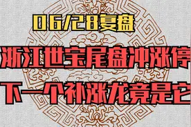 浙江世宝尾盘打开涨停，释放什么信号？下一个补涨龙浮出水面！视频封面