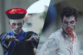 搞笑短片：中国僵尸VS外国丧尸，谁更强？结果都输给了一个小男孩视频封面
