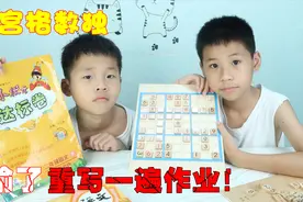 打开孩子思维的利器，兄弟俩挑战高难度数独棋盘，输了要重写作业视频封面