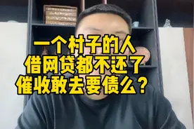 一个村子的人，全部借了网贷，并且都不还了，催收敢去要债么？视频封面