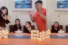 姐姐生日蜡烛刚点燃，妹妹立马吹灭被“暴揍”，爸爸妈妈反应亮了视频封面