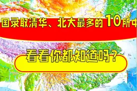 中国录取清华、北大最多的10所中学，看看你都知道吗？视频封面