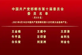 中国共产党邯郸市第十届委员会委员名单视频封面