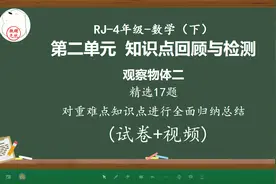 人教版四年级下册数学第二单元知识点总结归纳整理（观察图形二）视频封面