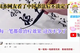 日本网友看了中国书法后不淡定了 每一笔都带治疗效果 这次不争了视频封面