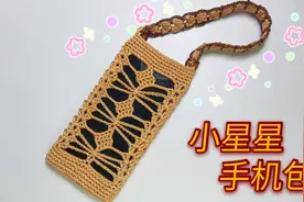 教你钩织一款小星星手机包，钩针编织手机套，携带方便、美观大方视频封面