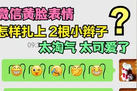 微信的黄脸表情，居然还能扎2个小辫子，看上去好搞笑、好可爱哟视频封面