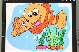 板绘：趣味简笔画，两只可爱的小鱼，简单易学的儿童画视频封面