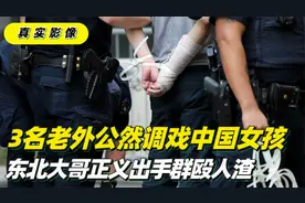 3名老外公然调戏中国女孩，叫嚣中国警察，东北大哥见状群殴人渣视频封面