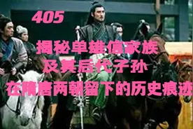揭秘单雄信家族，及其后代子孙，在隋唐时期留下的历史痕迹视频封面