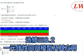 高中数学基础知识——选修三8.2一元线性回归模型及其应用.视频封面