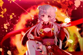 美丽古风小姐姐看过来~朱雀衍生形象设计  二次元插画视频封面