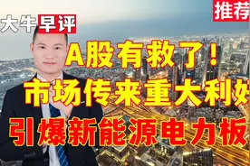 A股有救了！市场传来重大利好，引爆新能源电力板块，值得收藏！视频封面