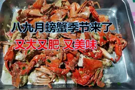 螃蟹季节，余妹海边抓到手软，教大家做家常爆炒石头蟹，做法简单视频封面