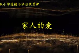 特级教师优质课 家人的爱 部编版小学道德与法治一年级下册视频封面