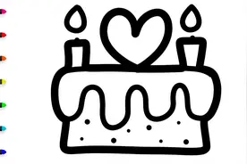 趣味简笔画，绘制8款生日蛋糕并着色，太好玩了！视频封面