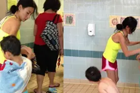 妈妈带5岁儿子去洗澡，进女澡堂遭众人阻拦，众人：活该娃没教养视频封面