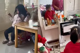 女孩从5岁自己洗头，头发严重打结梳不开，暖心老师带其去理发店视频封面