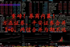 重磅 券商内幕！方正证券、平安证券合并 T+0、两信合并已在路上视频封面