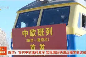 廊坊首列中欧班列发车 实现国际铁路运输零的突破视频封面