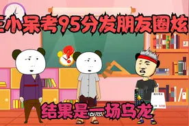 王小呆考95分发朋友圈炫耀，结果自己看错了，其实只考了9.5分视频封面