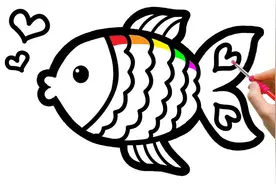 简笔画：彩色小鱼，快把我放回大海中吧！视频封面