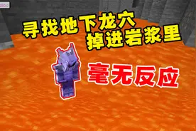 我的世界冰火传说64：寻找地下龙穴，掉进岩浆里，毫无反应