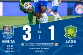 天津津门虎3-1击败北京国安，“京津德比”火爆异常，2红牌收场视频封面
