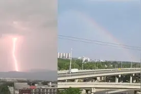 50秒看北京雷雨：乳状云预警雷声震晃镜头 局地下冰雹雨后现彩虹视频封面