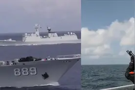 实拍海军护航编队反恐反海盗实战演练：海上火力全开，场面震撼视频封面