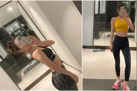 郭富城老婆方媛健身，穿露脐装秀蚂蚁腰翘臀，四肢纤细少女感十足视频封面