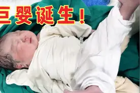 又是一个“糖宝宝”！今天产房接生的男宝，几乎是普通婴儿的2倍视频封面