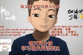 英文当中如何表示996，快来一起看看吧~视频封面