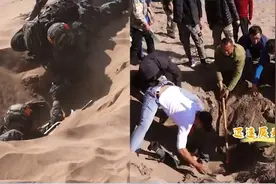 女演员沙漠拍戏遇意外，陷入流沙迅速被淹，导演死命拽住调来挖机视频封面