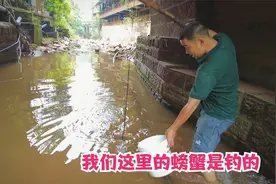 我们这里的螃蟹是钓的，饵是越臭越好，你们呢？视频封面