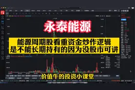 永泰能源，周期股看重位置资金，是不能长期持有的因为没故事可讲视频封面