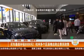 买车最高补贴8000元！杭州多个区县推出助企惠民政策视频封面