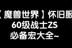 【魔兽世界怀旧服】60级战士必备宏大全~视频封面