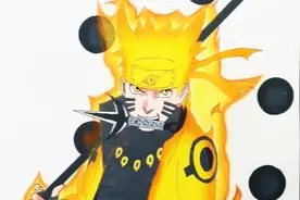 火影忍者漫画大神手绘漩涡鸣人六道仙人模式！视频封面