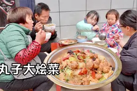 砍个白菜炸些肉丸子，吃顿丸子大烩菜，暖和又美味！视频封面