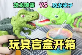 开箱5款玩具盲盒，恐龙喷雾VS恐龙夹子，谁更胜一筹？视频封面