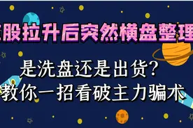庄股拉升后突然横盘整理？是洗盘还是出货？教你一招看破主力骗术视频封面
