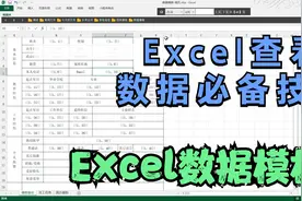 Excel查看数据老是看错行？用数据模板来查，数据清晰的让你惊讶
