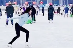 陈虹伊什刹海滑冰太美了视频封面