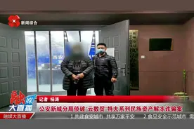 公安新城分局侦破“云数贸”特大系列民族资产解冻诈骗案视频封面